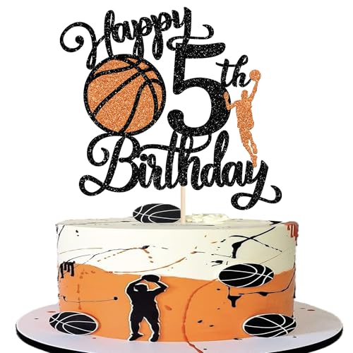Xsstarmi 1 Packung Tortendeko 5. Geburtstag Tortenaufsatz Glitzer Basketballspieler Kuchen Topper für Fünfter Geburtstag Zubehör für Party Kuchen Dekorationen Xsstarmi 1 Packung Tortendeko 5. Geburtstag Tortenaufsatz Glitzer Basketballspieler Kuchen Topper für Fünfter Geburtstag Zubehör für Party Kuchen Dekorationen von Xsstarmi