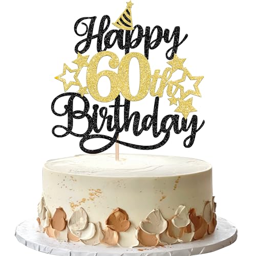 Xsstarmi 1 Packung Tortendeko 60. Geburtstag Tortenaufsatz Glitzer Stern Ein Hoch auf 60 Jahre Kuchen Pick Happy 60th Birthday Kuchen dekorationen für Fabulous 60. Geburtstag Party Zubehör Xsstarmi 1 Packung Tortendeko 60. Geburtstag Tortenaufsatz Glitzer Stern Ein Hoch auf 60 Jahre Kuchen Pick Happy 60th Birthday Kuchen dekorationen für Fabulous 60. Geburtstag Party Zubehör von Xsstarmi