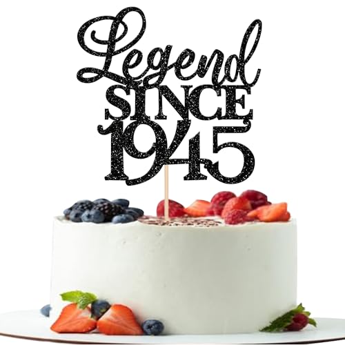 Xsstarmi 1 Packung Tortendeko 80. Geburtstag Tortenaufsatz Glitzer Legend Since 1945 Kuchen Topper für Fabelhaft 80 Geburtstag Hochzeitstag Zubehör für Party Kuchen Dekorationen Schwarz Xsstarmi 1 Packung Tortendeko 80. Geburtstag Tortenaufsatz Glitzer Legend Since 1945 Kuchen Topper für Fabelhaft 80 Geburtstag Hochzeitstag Zubehör für Party Kuchen Dekorationen Schwarz von Xsstarmi