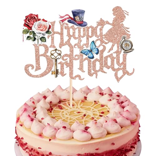 Xsstarmi 1 Packung Tortendeko Alice Geburtstag Tortenaufsatz Roségold Verrückter Hutmacher Alice im Wunderland Kuchen Topper Dekoration für Kindergeburtstag Zubehör für Party Kuchen Dekorationen Xsstarmi 1 Packung Tortendeko Alice Geburtstag Tortenaufsatz Roségold Verrückter Hutmacher Alice im Wunderland Kuchen Topper Dekoration für Kindergeburtstag Zubehör für Party Kuchen Dekorationen von Xsstarmi