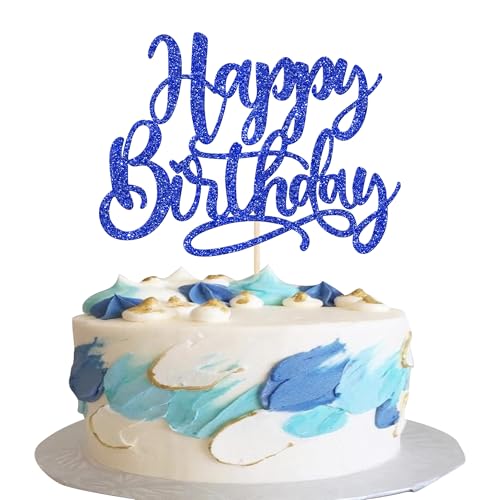 Xsstarmi 1 Packung Tortendeko Geburtstag Tortenaufsatz Glitzer Blau Happy Birhday Feiern Kuchen Topper für Kind Junge Mädchen Mann Frau Geburtstag Zubehör für Party Kuchen Dekorationen Xsstarmi 1 Packung Tortendeko Geburtstag Tortenaufsatz Glitzer Blau Happy Birhday Feiern Kuchen Topper für Kind Junge Mädchen Mann Frau Geburtstag Zubehör für Party Kuchen Dekorationen von Xsstarmi