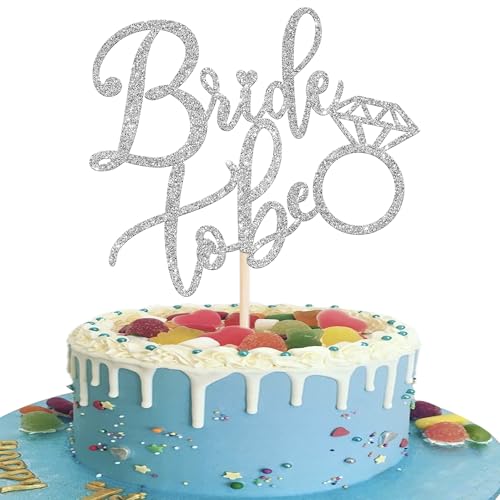 Xsstarmi 1 Packung Tortendeko Hochzeit Tortenaufsatz Glitzer Bride to Be Kuchen Topper für Heiratsantrag Hochzeit Vorhochzeitsfeier Zubehör für Party Kuchen Dekorationen Silber Xsstarmi 1 Packung Tortendeko Hochzeit Tortenaufsatz Glitzer Bride to Be Kuchen Topper für Heiratsantrag Hochzeit Vorhochzeitsfeier Zubehör für Party Kuchen Dekorationen Silber von Xsstarmi