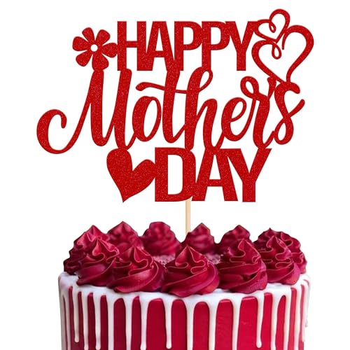 Xsstarmi 1 Packung Tortendeko Muttertag Tortenaufsatz Glitzer Liebe Mama Kuchen Pick Happy Mother's Day Kuchen dekorationen Beste Mama Muttertag Mutters Geburtstag Party Zubehör Rot Xsstarmi 1 Packung Tortendeko Muttertag Tortenaufsatz Glitzer Liebe Mama Kuchen Pick Happy Mother's Day Kuchen dekorationen Beste Mama Muttertag Mutters Geburtstag Party Zubehör Rot von Xsstarmi