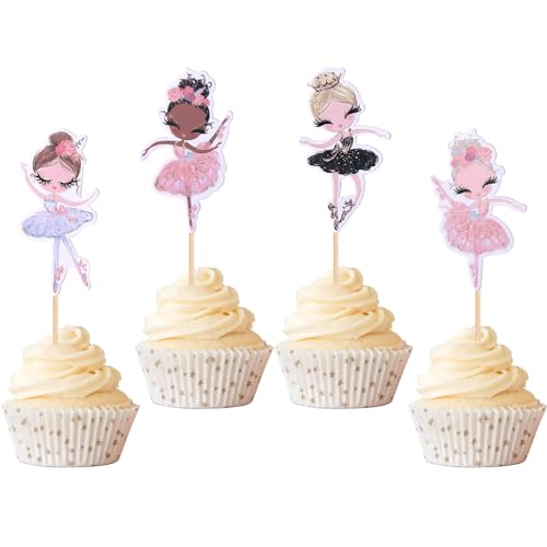 Xsstarmi 24 Packung Ballerina Cupcake Toppers Balletttänzer Cupcake Picks für Ballettmädchen Geburtstag Zubehör für Party Kuchendekorationen Xsstarmi 24 Packung Ballerina Cupcake Toppers Balletttänzer Cupcake Picks für Ballettmädchen Geburtstag Zubehör für Party Kuchendekorationen von Xsstarmi