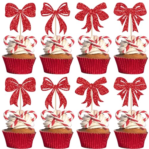 Xsstarmi 24 Packung Bogen Cupcake Toppers Glitzer Prinzessin Bogen Cupcake Picks für Prinzessin Bogen Weihnachten Hochzeit Geburtstag Party Kuchendekoration Rot Xsstarmi 24 Packung Bogen Cupcake Toppers Glitzer Prinzessin Bogen Cupcake Picks für Prinzessin Bogen Weihnachten Hochzeit Geburtstag Party Kuchendekoration Rot von Xsstarmi