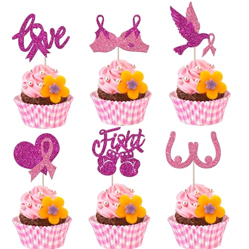 Xsstarmi 24 Packung Brustkrebs Bewusstsein Cupcake Toppers Glitzer Breast Cancer Awareness Cupcake Picks Dekoration für Rosa Ribbon Liebe Frau Frauengesundheit Brustkrebs Party Kuchendekoration Rose Xsstarmi 24 Packung Brustkrebs Bewusstsein Cupcake Toppers Glitzer Breast Cancer Awareness Cupcake Picks Dekoration für Rosa Ribbon Liebe Frau Frauengesundheit Brustkrebs Party Kuchendekoration Rose von Xsstarmi