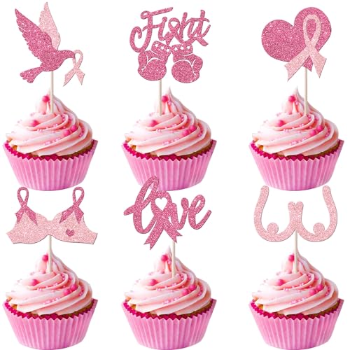 Xsstarmi 24 Packung Brustkrebs Cupcake Toppers Glitzer Pink Ribbon Fight Believe Cupcake Picks Frauengesundheit Brustkrebs Party Kuchendekoration Rosa Xsstarmi 24 Packung Brustkrebs Cupcake Toppers Glitzer Pink Ribbon Fight Believe Cupcake Picks Frauengesundheit Brustkrebs Party Kuchendekoration Rosa von Xsstarmi
