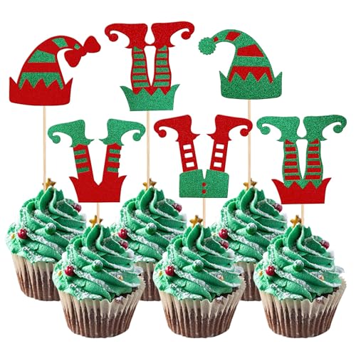 Xsstarmi 24 Packung Weihnachtself Cupcake Toppers Glitzer Frohe Weihnachten Weihnachtsmütze Elf Beine Cupcake Picks für Weihnachten Neujahr Feiertag Geburtstag Party Kuchendekoration Xsstarmi 24 Packung Weihnachtself Cupcake Toppers Glitzer Frohe Weihnachten Weihnachtsmütze Elf Beine Cupcake Picks für Weihnachten Neujahr Feiertag Geburtstag Party Kuchendekoration von Xsstarmi