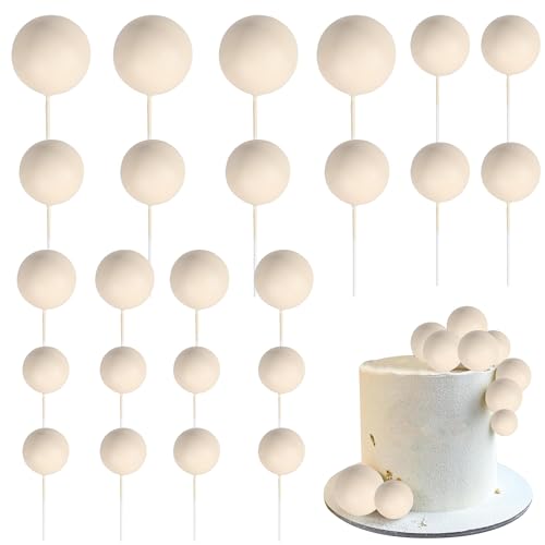 Xsstarmi 30 Packung Tortendeko Mini Ballon Tortenaufsatz Schaumstoffball Kuchen Pick Kunstperlen-Kugeln DIY Cake Kuchen dekorationen für Hochzeit Jubiläum Geburtstag Party Zubehör Beige Xsstarmi 30 Packung Tortendeko Mini Ballon Tortenaufsatz Schaumstoffball Kuchen Pick Kunstperlen-Kugeln DIY Cake Kuchen dekorationen für Hochzeit Jubiläum Geburtstag Party Zubehör Beige von Xsstarmi
