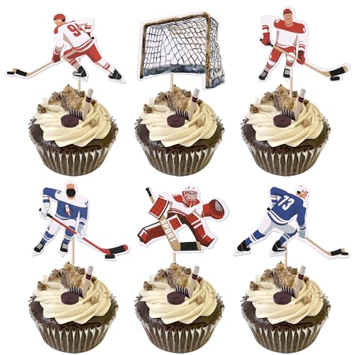 Xsstarmi 36 Packung Hockey Cupcake Toppers Hockey Game Spieler Cupcake Picks für Hockey Sports Geburtstag Hochzeit Jubiläum Zubehör für Party Kuchendekorationen Xsstarmi 36 Packung Hockey Cupcake Toppers Hockey Game Spieler Cupcake Picks für Hockey Sports Geburtstag Hochzeit Jubiläum Zubehör für Party Kuchendekorationen von Xsstarmi