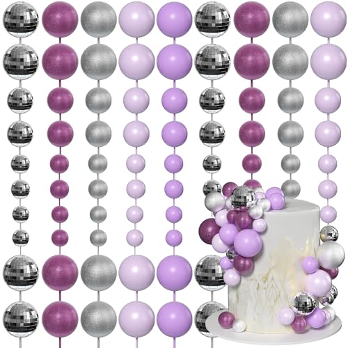 Xsstarmi Bälle Kuchen Topper Dekorationen Mix Größe Ballon Schaum Kugeln Kuchen Dekorationen für Baby Shower Hochzeit Brautdusche Geburtstag Party DIY Kuchen Dekorationen Lila Silber Xsstarmi Bälle Kuchen Topper Dekorationen Mix Größe Ballon Schaum Kugeln Kuchen Dekorationen für Baby Shower Hochzeit Brautdusche Geburtstag Party DIY Kuchen Dekorationen Lila Silber von Xsstarmi