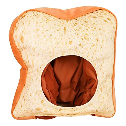 Xsysmile Lustiger Plüsch-Hut, niedlicher Oktopus, Toast, Pudding, Geburtstagstorten-Kopfbedeckung, für Halloween-Kostüm, Cosplay-Party (Toast) von Xsysmile