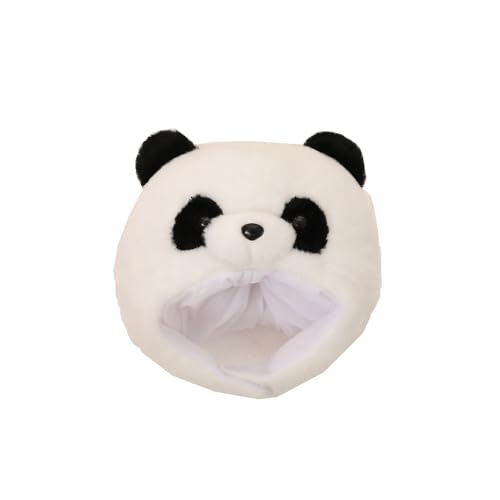 Xsysmile Lustiger Plüsch-Tierhut Niedlicher Panda-Gans-Enten-Bienen-Kopfbedeckung für Halloween-Kostüm, Cosplay-Party (Panda) von Xsysmile