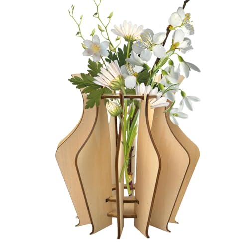 Xtauaguh 3D-Vasen-Puzzles für Erwachsene,3D-Puzzle-Vase,Blumenständer-Baustein-Bausatz | Holz-Puzzle-Blumenvase, rustikale Tafelaufsätze für Hochzeit, Par, Zuhause, Tischblumendekoration von Xtauaguh