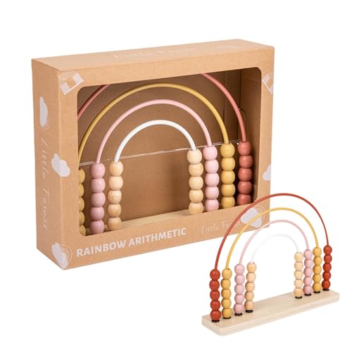 Xtauaguh Abakus aus Holz für Kinder, Zählperlen für Mathematik,Mathe-Zähler-Spielzeug - 4 Reihen Vorschul-Lernspielzeug, pädagogischer hölzerner Abakus für die Grundschule von Xtauaguh