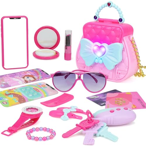 Xtauaguh Beauty Toys Aktivitätsspielset,Kleines Mädchen Rollenspielset, Simulation Prinzessin Spielzeugzubehör, Simulation Prinzessin Spielzeug Zubehör Lippenstift Modell Spielzeug für Mädchen Mode von Xtauaguh