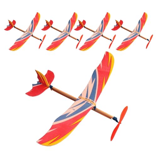 Xtauaguh Gummibandbetriebenes Flugzeug,Gummibandbetriebener Flugzeugwickler - Flugzeugmodelle,Modellflugzeugspielzeug, fliegendes Segelflugzeugspielzeug für Kinder, handgeworfenes Flugzeug zum von Xtauaguh