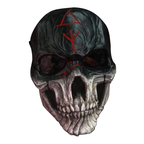 Xtauaguh Skelett-Gesichtsbedeckung, Totenkopf-Gesichtsbedeckung Damen - CS Survival Games Gesichtsbedeckung | Realistische gruselige Halloween-Vollkopf-Totenkopf-Gesichtsbedeckung. Gruselige von Xtauaguh