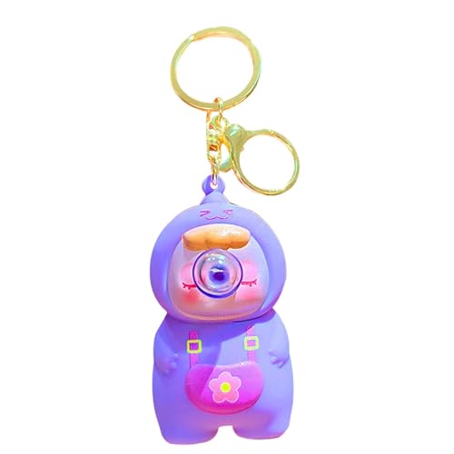 Xtauaguh Squeeze Schlüsselanhänger, Schlüsselanhänger Squeeze Ornament, Squeeze to Spit Bubble Silikon Fidget Toys, Schöner Taschenornament-Schlüsselanhänger für Kinder und Erwachsene für Schultasche, von Xtauaguh