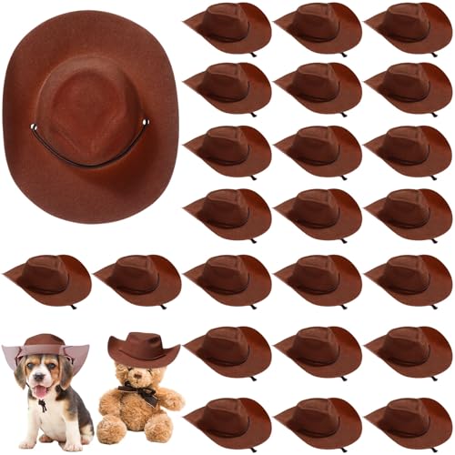 Xtinmee Mini Western Cowboyhut Kunststoff Winzige Cowboyhüte Niedlich Miniatur Cowboy Cowgirl Puppe Hut Party Kleid Hut zum Basteln (12) von Xtinmee