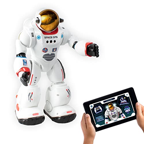 Xtrem Bots - Charlie Der Astronaut | Programmierbar Roboter Kinder | Elektronische Roboter | Ferngesteuerter Roboter | Spielzeug Roboter mit APP Steuerung | Spacepedia | Space Quiz | 200 Aktionen von Xtrem Bots