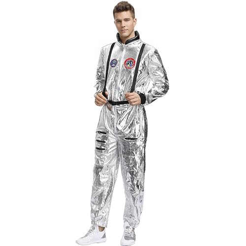 Xtyggoi Astronautenkostüme Space Cosplay Jumpsuit Family Halloween Kostüme Fancy Outfits für Männer Frauen von Xtyggoi