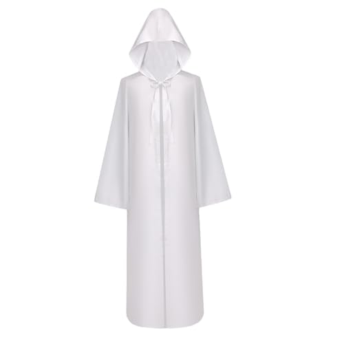 Xtyggoi Mittelalterliche Priester Mönchskutte Cosplay Kapuzenmantel Zauberer Umhang Halloween Kostüme für Männer Frauen von Xtyggoi