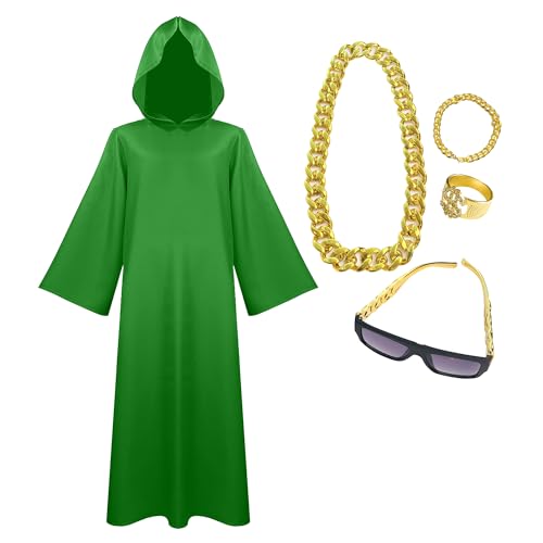 Xtyggoi Shadow Wizard Money Gang Cloak Robe Halloween Kostüm Kapuzenumhang Erwachsene Cosplay Outfits für Männer Frauen von Xtyggoi