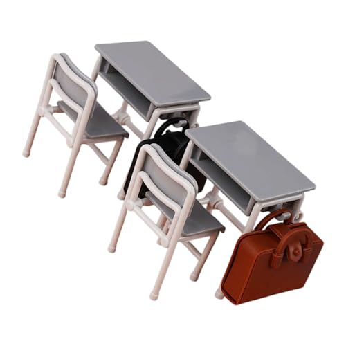 Miniatur-Schul-Schreibtischstuhl und Tasche, Modell-Set für kleine Lernumgebungen, Szenen-Display, Puppenhäuser, Arbeitszimmer, Möbel, Schulschreibtisch-Display Miniatur-Schul-Schreibtischstuhl und Tasche, Modell-Set für kleine Lernumgebungen, Szenen-Display, Puppenhäuser, Arbeitszimmer, Möbel, Schulschreibtisch-Display von XuQiZZpp