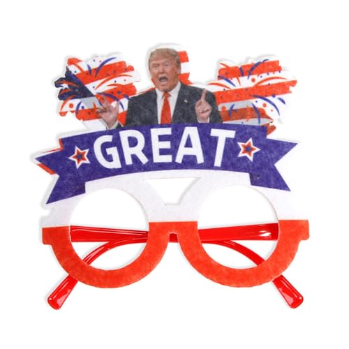 Xuancai 2024 US-Wahlbrille, Brillen, Dekorationen für Party, Foto-Dekorationen, Stimmkopfbedeckungen für Patriotiker-Feier von Xuancai