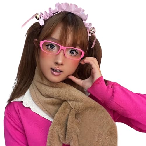 Xuancai Anime Cosplay Kostüm Subkulturen Brillenrahmen Neuheit Lustige Brille ohne Linse Brillenrahmen für Frauen Mädchen Geschenke Anime Cosplay Kostüm von Xuancai