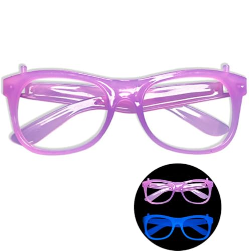 Xuancai Fluoreszierender Brillenrahmen für Nachtclub, leuchtende Brille, Unisex-Rahmen für Halloween, Tanzshow, Requisiten, Party-Brillen von Xuancai