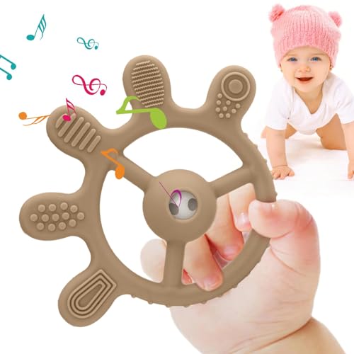 Xujuika Babys greifen Beißringe-Spielzeug,Shaker Grab and Spin Frühpädagogisches Spielzeug | Sensorisches Spielzeug für Babys, Rassel, Spielzeug für Neugeborene, Rassel, Musikspielzeug für Babys im von Xujuika