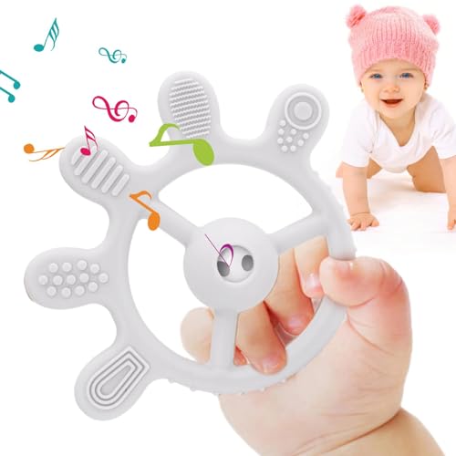 Xujuika Babyspielzeug Rasseln und Beißringe | Shaker Grab and Spin Frühpädagogisches Spielzeug | Sensorisches Spielzeug für Babys, Rassel, Spielzeug für Neugeborene, Rassel, Musikspielzeug für Babys von Xujuika