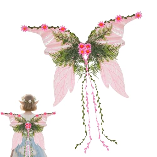 Xujuika Fairy Wings Adult | Adult Fairy Costume | Girls Costume Accessories for Women Makeup Stage Performance Holiday Pride Garden Halloween Christmas Xujuika Fairy Wings Adult | Adult Fairy Costume | Girls Costume Accessories for Women Makeup Stage Performance Holiday Pride Garden Halloween Christmas von Xujuika