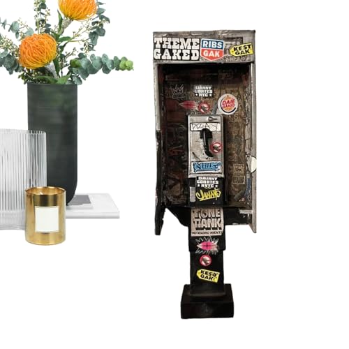 Xujuika Miniatur-Zahltelefon für Puppenhaus, Miniatur-Kassettentelefon im Maßstab 1 12 für Actionfiguren-Displays – -Retro-Ornament-Modell, Mini-Puppenhaus-Möbelzubehör für Wohnzimmer Xujuika Miniatur-Zahltelefon für Puppenhaus, Miniatur-Kassettentelefon im Maßstab 1 12 für Actionfiguren-Displays – -Retro-Ornament-Modell, Mini-Puppenhaus-Möbelzubehör für Wohnzimmer von Xujuika