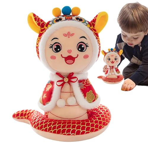 Xujuika Schlangen-Plüschtier, Jahr der Schlangenpuppe | Gefüllte Schlangenpuppe - Chinesische Neujahrs-Maskottchen-Puppe, Heimdekoration, Tischdekoration für Auto, Zuhause, Schreibtisch von Xujuika