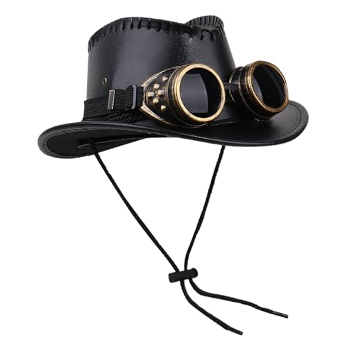 Xujuika Steampunk-Hüte für Herren, lässige, sonnenfeste Hüte, Kostüm-Zubehör mit Brille, Dekoration für Maskerade, Event, Party, Cosplay, Theater, Aufführungen, Modenschauen Xujuika Steampunk-Hüte für Herren, lässige, sonnenfeste Hüte, Kostüm-Zubehör mit Brille, Dekoration für Maskerade, Event, Party, Cosplay, Theater, Aufführungen, Modenschauen von Xujuika