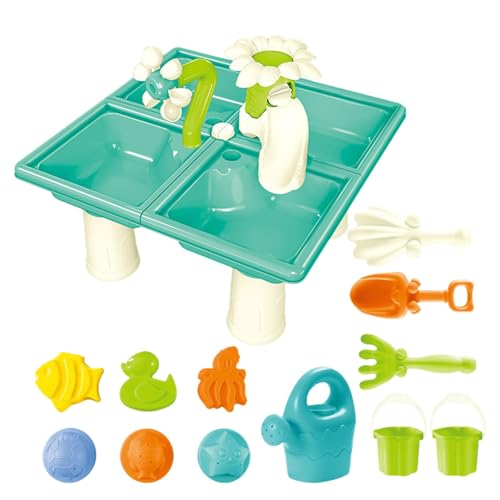 Xujuika Wassertisch für Kleinkinder, Wasseraktivitätstisch,Wassersensorische Tabelle - 13-teiliges Wasserspielzeug-Zubehör verbessert die motorischen Fähigkeiten, fördert das sensorische Lernen und von Xujuika