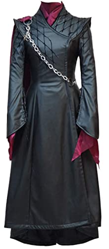 Xuminvty Daenerys Targaryen Cosplay-Kostüm für Erwachsene, Damen, Drachenkrieger, Kampfanzug, Halloween, Cosplay (Schwarz, Größe 3XL) von Xuminvty