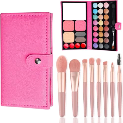 Xvbhaq Mädchen Make-up Palette, Kinder Make-up Set, 33 Farben Brieftasche Make-up Palette, Prinzessin Make-up Set, Make-up Tablett mit 5 Make-up Pinseln für Party Karneval Make-up von Xvbhaq