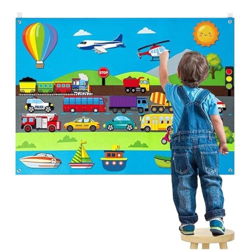 Xvilmaun Childrens Fish Board, Lernen Filzboard - Lustiges frühes Lerngeschichte Board,Interaktives Geschichtenerzählen Play Set, farbenfrohes Aktivitätsspielzeug für, Kinder im Alter von 3+ von Xvilmaun