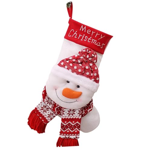 Xvilmaun Dekorative Weihnachtssocken,Socken für Weihnachtsdekorationen - Süße Weihnachtssocken, große Süßigkeitentüten - Elastischer Christbaumschmuck, wiederverwendbarer Weihnachts-Leckerli-Beutel von Xvilmaun