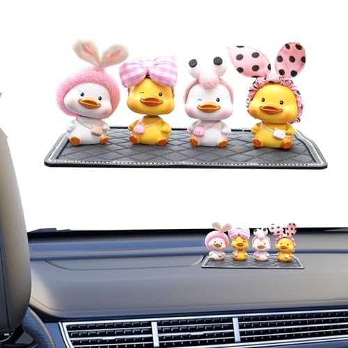 Xvilmaun Ente Auto-Innenraum-Armaturenbrett- | Schüttelndes Auto-Ornament, nickende Ente, - Auto-Innenraum-Armaturenbrett-Ornament, Entenkopf-Puppenspielzeug für Auto, Zuhause, Schlafzimmer- von Xvilmaun