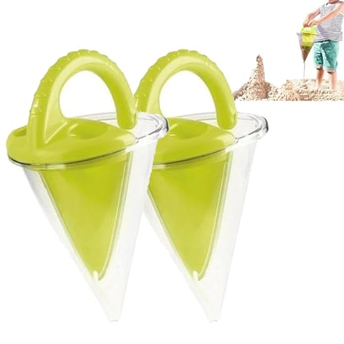 Y-M-H Sandtrichter zum Verschütten, Ultimatives Sand- und Wassermischspielzeug für spektakuläre Kreationen, Sandtrichter-Strandspielzeug, Sandburgenbausatz (2 Pcs) von Y-M-H