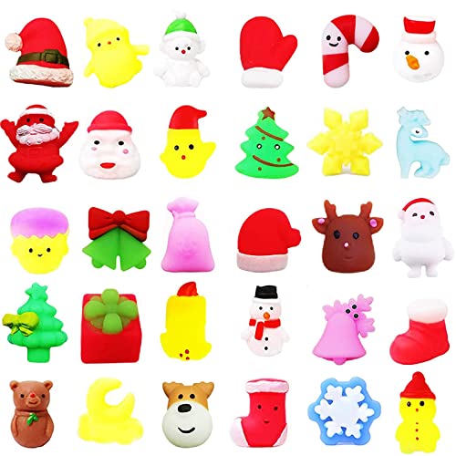 Weihnachten Mochi Squishy Toys Set,30 Stück Mini Kawaii Soft Silikon Toys Anti Stress Spielzeug,Niedlich Squeeze Spielzeug für Kinder,Stressabbau Squishy für Kindergeburtstag,Party Gastgeschenke Weihnachten Mochi Squishy Toys Set,30 Stück Mini Kawaii Soft Silikon Toys Anti Stress Spielzeug,Niedlich Squeeze Spielzeug für Kinder,Stressabbau Squishy für Kindergeburtstag,Party Gastgeschenke von YAAVAAW