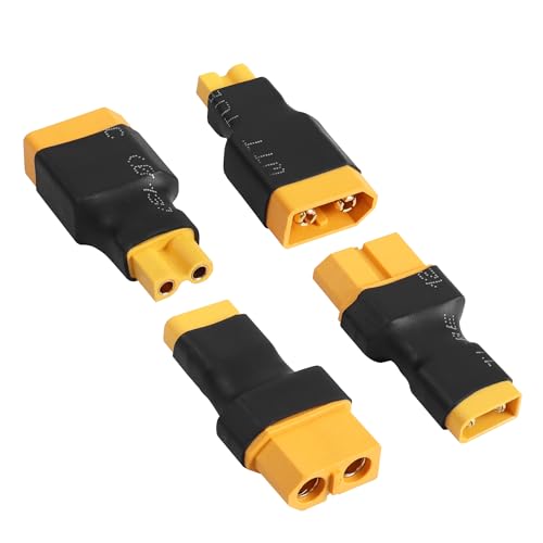 2 Paar XT30 zu XT60 Adapter YACSEJAO XT60 zu XT30 Buchse Stecker ohne Kabel für RC FPV Drohne Auto Lipo NiMH Akku Ladegerät ESC von YACSEJAO