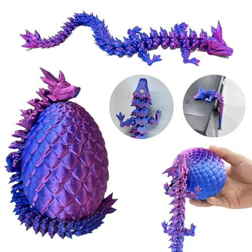 YAIY 3D Magnetische Drachenei mit Drache, Magnetische Drache im Ei, Überraschungs Magnetische Drachenei Figuren, 3D Gedruckter Beweglicher Drachen Spielzeug Ostern Geschenke für Kinder von YAIY