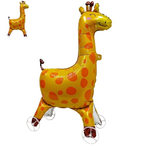 Giraffe Folienballon, Giraffe Luftballon Geburtstag, Giraffe Helium Ballon Luftballons Tiere Walking Tier Folienballons, Jungle Safari Tierballons Tier Riesenballon, für Kinder Geburtstag Party Deko von YAJIMAOY