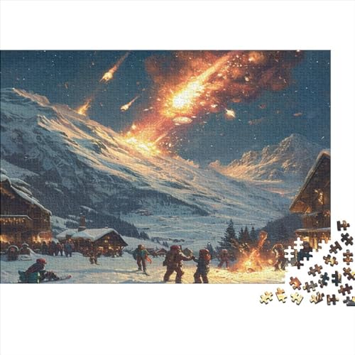 Apres Ski Party am Hang 1000 Stück Holzpuzzles Familien-Puzzlespiel Winterspiele Handgefertigte DIY-Anpassung Puzzle-Geschenk Familie Wanddekoration 1000pcs (75x50cm) von YAMABAIHUO